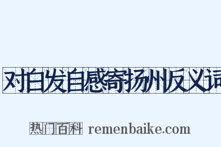 对白发自感寄扬州反义词是什么意思的图片